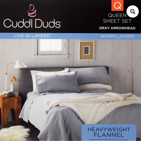 Cuddl Duds NWT Full Sheet Set- Gray Arrowhead - Picture 3 of 4
